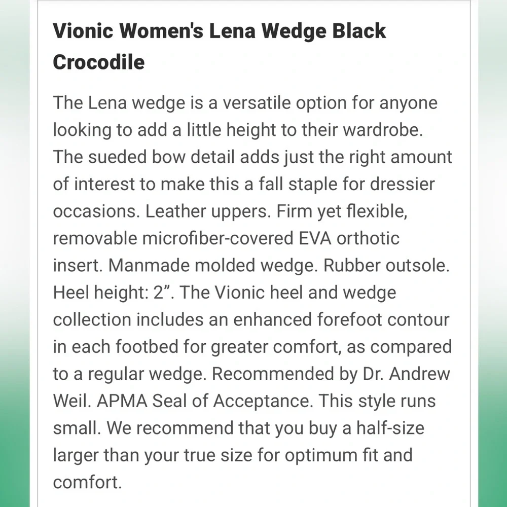 VIONIC Lena wedge
